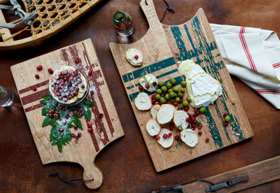 Green Tartan Charcuterie Board