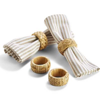 Hand-Crafted Cane Napkin Rings