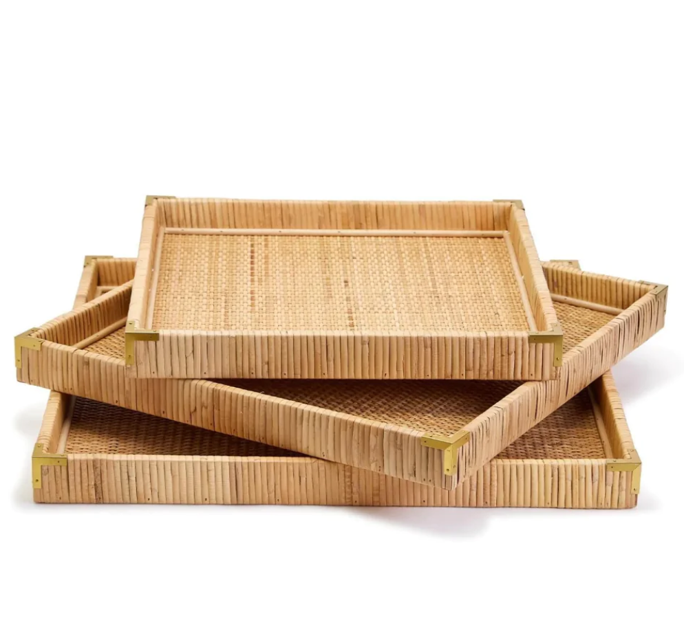Rattan Square Trays
