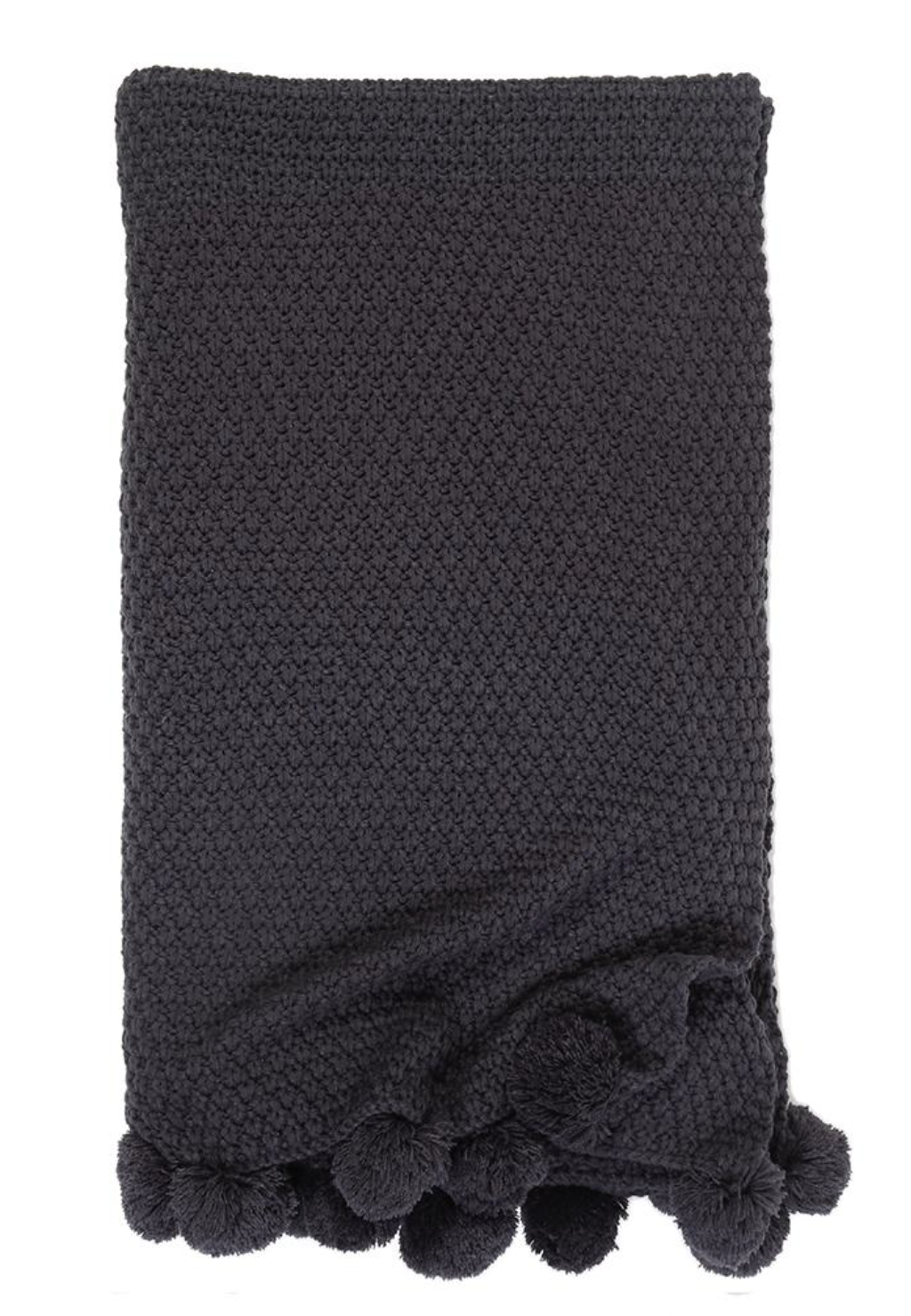 Oversized Throw Blanket with pompoms