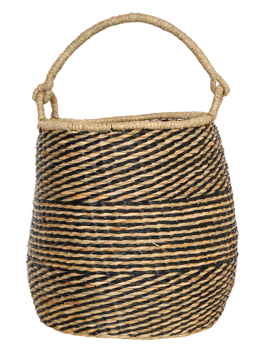 Handwoven Seagrass Basket with Handle