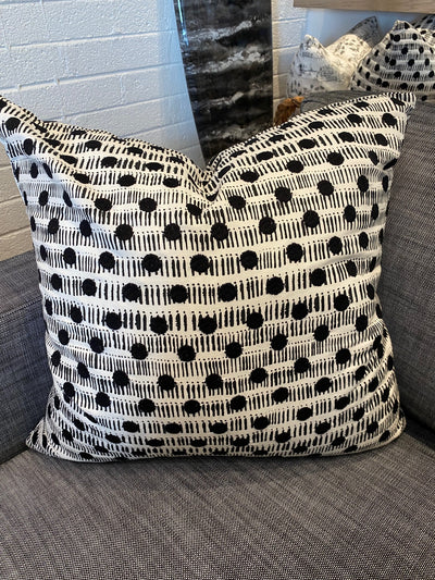 Polka Dot Black and White Pillow